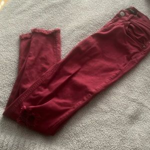 Harper brand maroon skinny jeans size 25